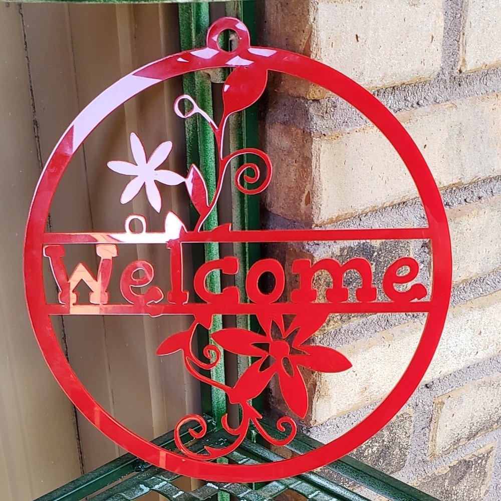 Handmade WELCOME sign